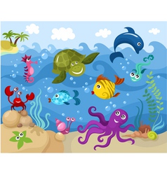 Sea life vector image