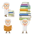 Scientist with books vector image