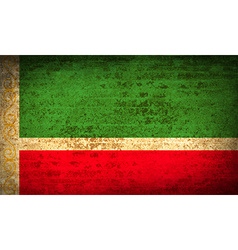Flags chechen republic set of colors flat design Vector Image