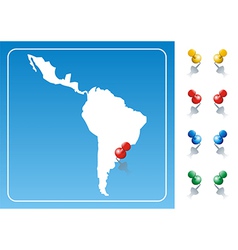 Latin America map vector image