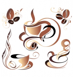 Coffee elements for design vector image