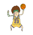 Close-up of boy holding ball vector image
