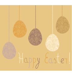 Easter card template vector image
