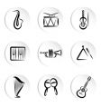 Music icons vector image