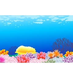 Sea life background vector image