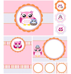 Baby shower invitation card vector image