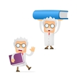 Scientist with book vector image