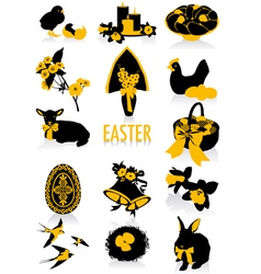 Easter silhouettes vector image