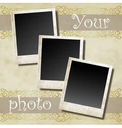 Photo card vector image