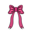 Pink ribbon bow icon image Pink ribbon bow icon image vector image