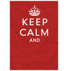 Keep calm editorial vector image