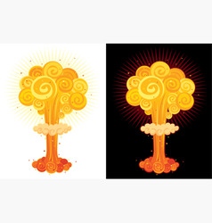 Nuclear explosion vector image