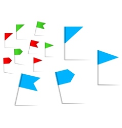 Pin flags for navigation and location service vector image