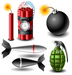 Bomb set vector image