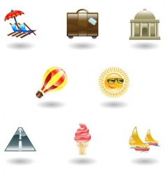 Tourism icons vector image