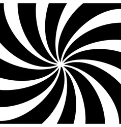 Black and white hypnotic background vector image