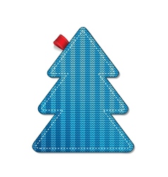 Knitted pine tree vector image