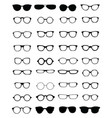 Silhouettes of eyeglasses vector image