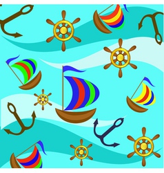 Yacht background vector image