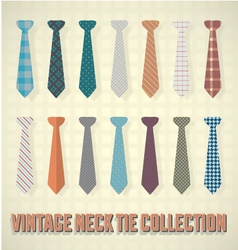 Vintage Neck Tie Collection vector image