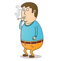 Smoking guy vector image