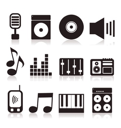Musical icons7 vector image