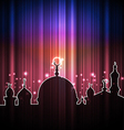 Cute shine card with mosque vector image