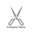 Salon scissors logo vector image