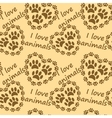 I love animals pattern vector image