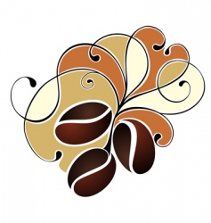 Coffee design with beans vector image
