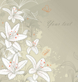 Lilies back Lilies back vector image