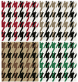 Abstract wool houndstooth fabric vector image