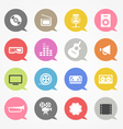 Media web icons set in color speech clouds Media web icons set in color speech clouds vector image