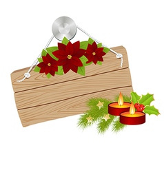 Wooden sign christmas 01 vector image
