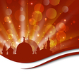 Elegant religious card with beautiful mosque vector image
