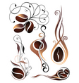 Coffee design with beans vector image