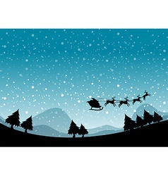 Silhouette Christmas vector image