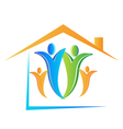 Family and house logo vector image