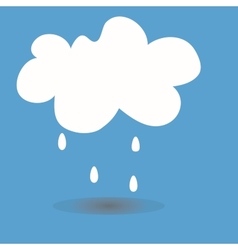 A cloud with drops vector image