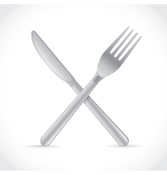 Cutlery crossing vector image