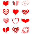 Heart set vector image