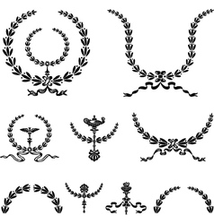 Wreath and Ornament vector image