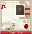 Vintage scrapbook elements vector image