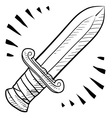 Doodle swords roman vector image