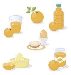 Breakfast icons vector image