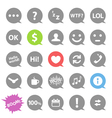 Comic communication speech clouds vector image