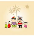 Family holiday vector image