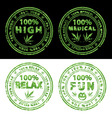 Marijuana stamps vector image