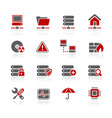 Network icons vector image