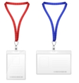 Plastic Vertical And Horizontal Badges vector image